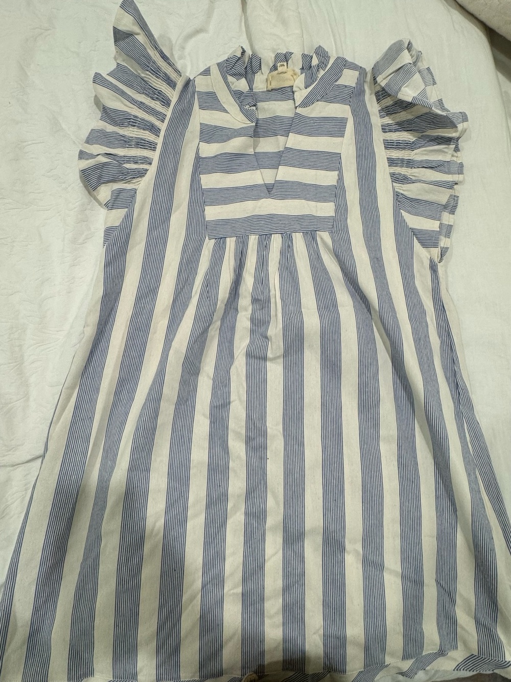 Blue and White Striped Womena Dress - Classic Summer Style